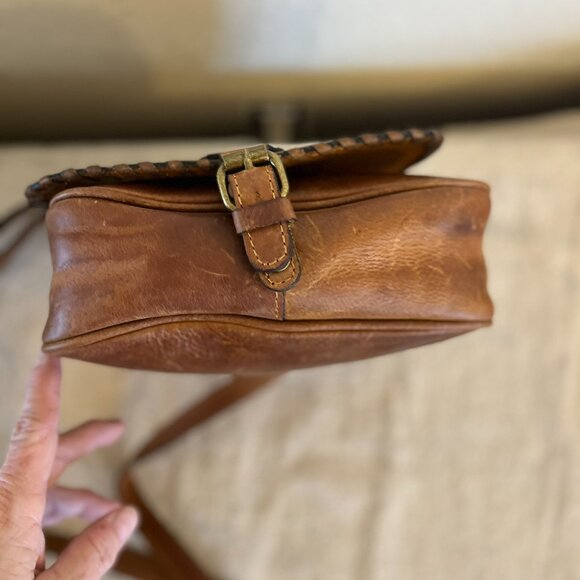 Patricia Nash Italian Leather Karisa Bohemian Festival Saddle/Crossbody Bag - Picture 8 of 16